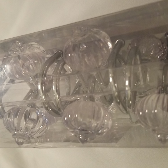 Bath Innovations Habitat Shower Hooks; 12 Pieces; Silver and Faux Crystals - Picture 4 of 6